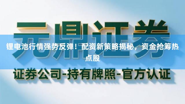 锂电池行情强势反弹！配资新策略揭秘，资金抢筹热点股
