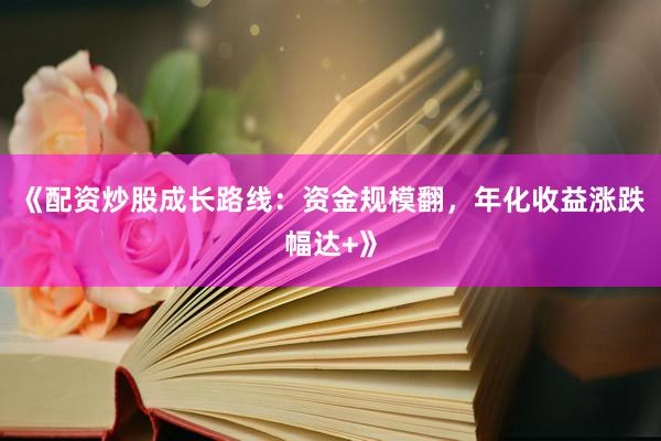 《配资炒股成长路线：资金规模翻，年化收益涨跌幅达+》